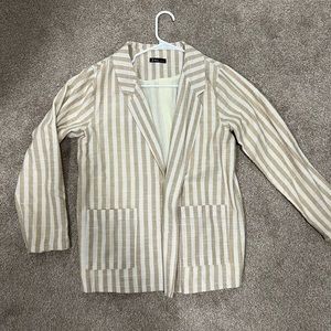 Vici Tan Striped Blazer